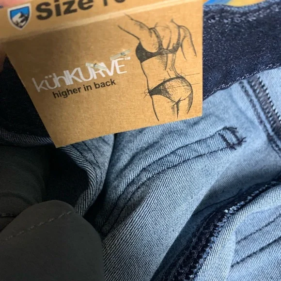 NEW Kuhl Women’s Dark Blue Kontour Flex Jeans Size 16 - Picture 2 of 11